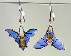 Little Brown Bat Jabebo Earrings