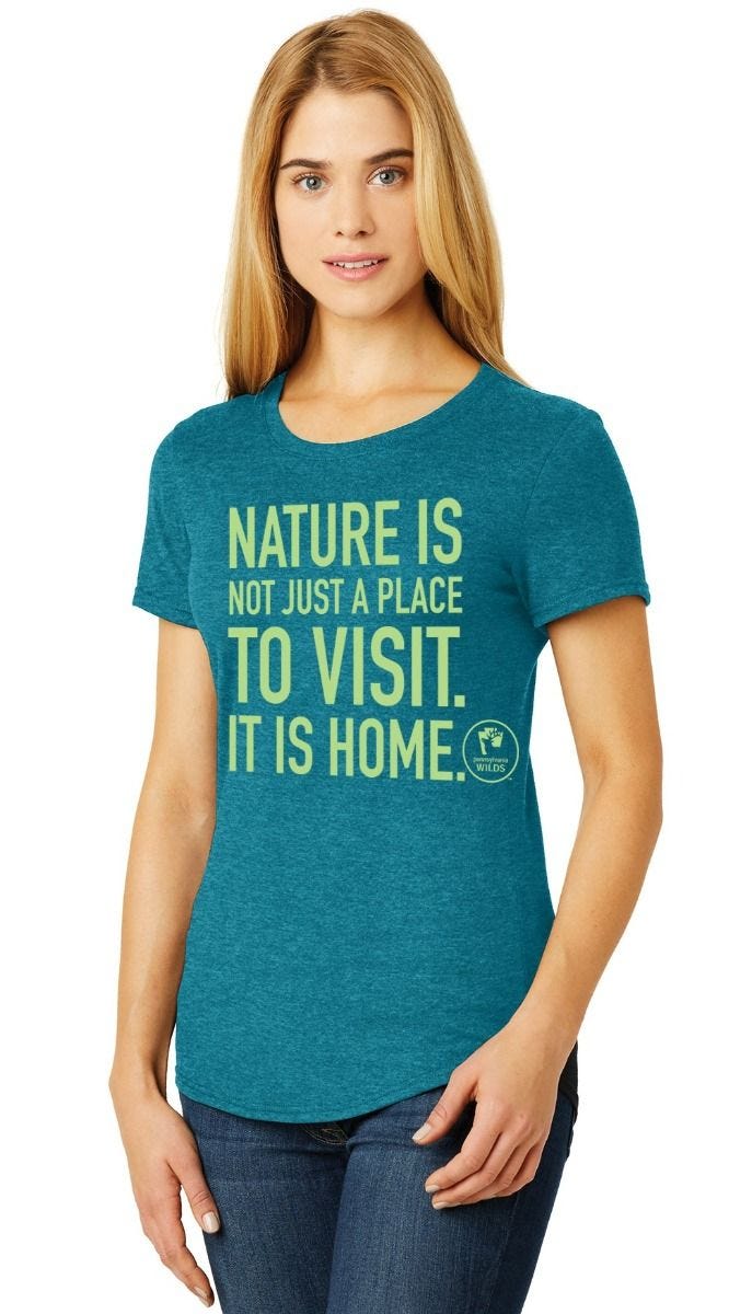 Ladies Nature Is Home T-shirt