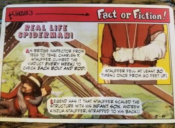 Fact or Fiction Post Cards - Real Life Spiderman