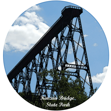 Round Kinzua Bridge State Park Photo Magnet