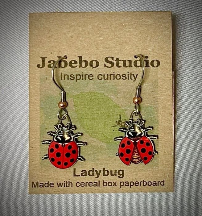 Jabebo Earrings Lady Bug 
